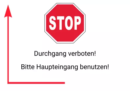 Warnschild Warnung - Zutritt verboten STOP Bild
