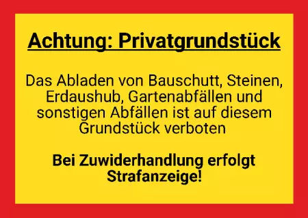 Warnschild Warnung - Zutritt verboten Bei Zuwiderhandlung erfolgt Strafanzeige! Bild