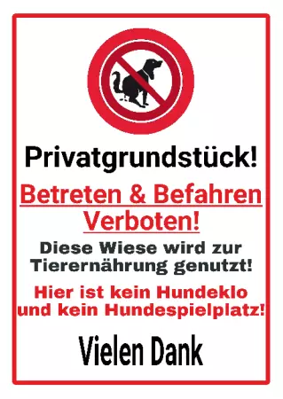 Warnschild Warnung - Zutritt verboten Betreten & Befahren verboten! Bild