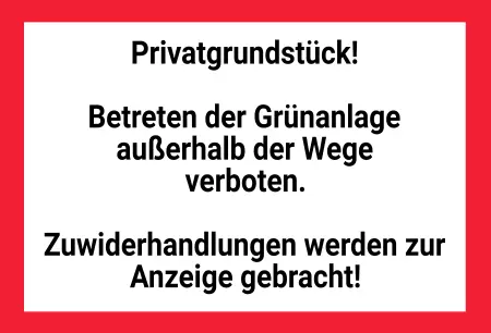 WarnschildWarnung - Zutritt verboten Privatgrundstück Bild