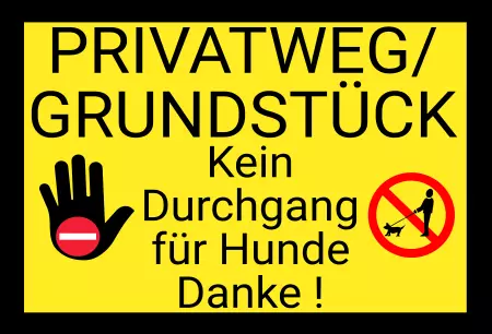 Warnschild Warnung - Zutritt verboten PRIVATWEG Bild