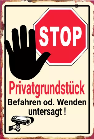 WarnschildWarnung - Zutritt verboten STOP Privatgrundstück Bild